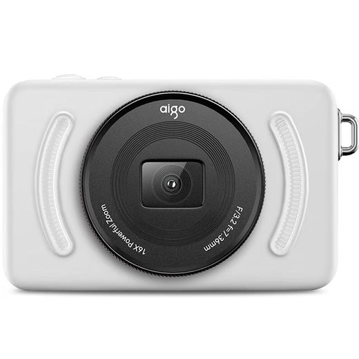 Aigo patriot E3 student digital camera girl card machine campus high-definition travel birthday gift replacement ccd front and rear dual camera can take selfies 64GB white