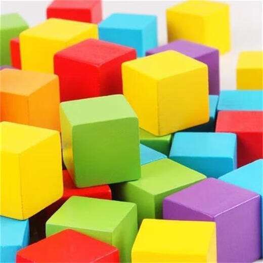 GU Ran Ran Autistic Children's Social Game Training Toys Toys Wooden Colorful Educational Toys's Color Early Education Iluminment 100 Logs 3cm (Dessin de sac de rangement)