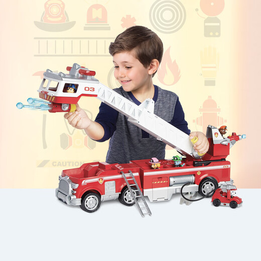 The authentic super large ultimate fire truck sound and light rescue vehicle children's birthday gift toy 16759 ultimate standard police car Aqi
