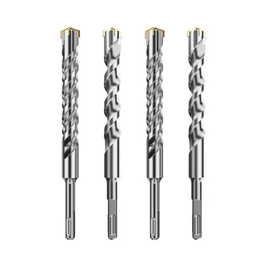 HUHAO tungsten steel alloy cross electric hammer impact drill bit lengthened through the wall to drill reinforced concrete rotary head square handle four pits
