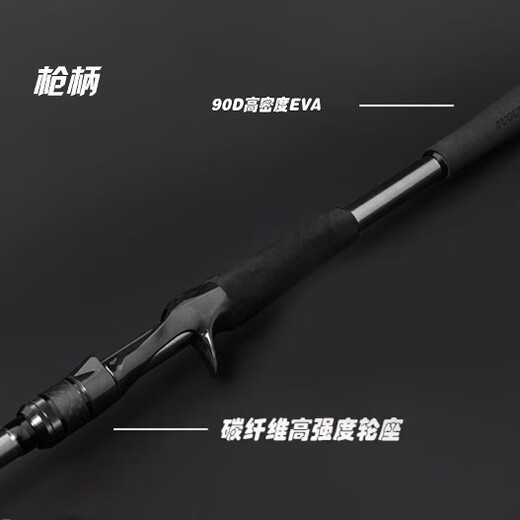 25款buguilure不鳜路亚GT轻量化超快调性虫竿鳜鱼竿黑坑鲈鱼翘嘴 2.02m GT 直柄S682M