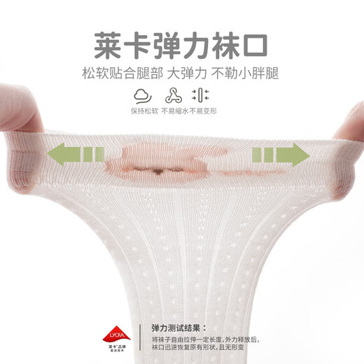 Three pairs of baby stockings mesh breathable girls lace socks Combed cotton boneless princess socks Calf socks A9738 3 pairs 6-December S