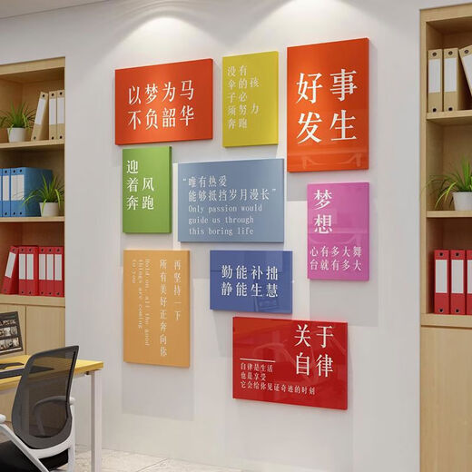 Zhongshangguan Corporate Culture Company Background Office Area Atmosphere Wall Decoration Inspirational Slogan Sticker Drawing Conference Room 13596 Picture Color Zhongshe