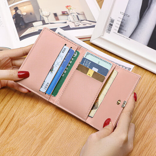 YUYULA cowhide short women's wallet mini coin purse multi-card slot multi-functional wallet wallet women's light luxury clutch bag