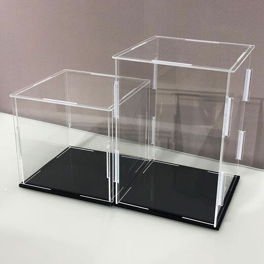 Acrylic display box Customized high transparent display box Acrylic board building block toy figure storage car up to length/width 10*10 transparent height 10CM requires thick white bottom/transparent bottom please note