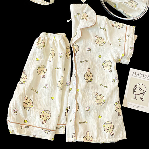 诗茹梦乌萨奇儿童睡衣女夏季短袖短裤女孩2025新款初中生女童家居服套装 757#【短袖+短裤】 110 童8码 100-110CM 30-40斤
