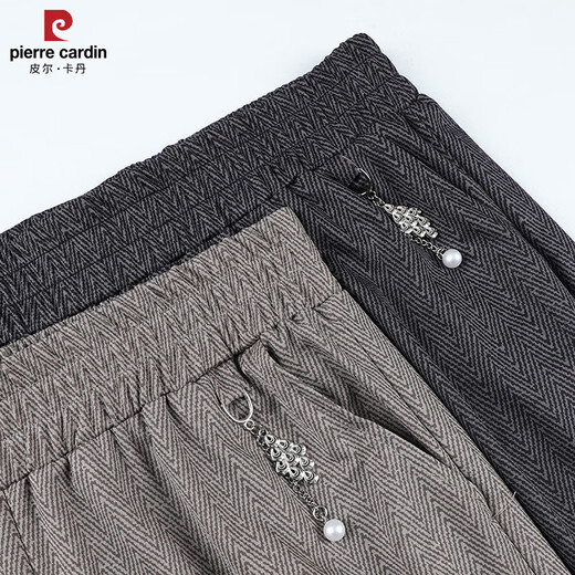 Pierre CARDIN (PIERRE CARDIN) middle-aged m mother wide-leg pants summer thin casual pants loose new straight middle-aged elastic large-size women's pants houndstooth 2687 early summer thin XL 80-95Jin [Jin equals 0.5 kg]
