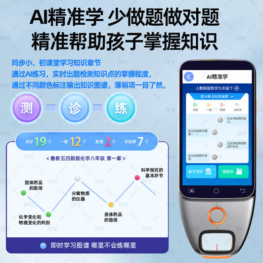 机适用点读笔智能扫描翻译电子词典单词机离线通用名师讲解 5英寸学习机扫读笔拍照搜题 8GB