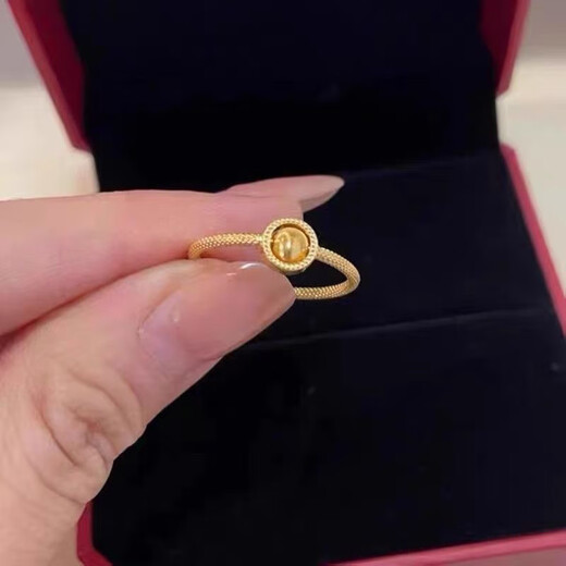 KZD Old Phoenix Shi Lai Run Ring Gold Ring Temperament Ring Versatile Korean Version Does Not Fad Shi Lai Run Ring 1.18g