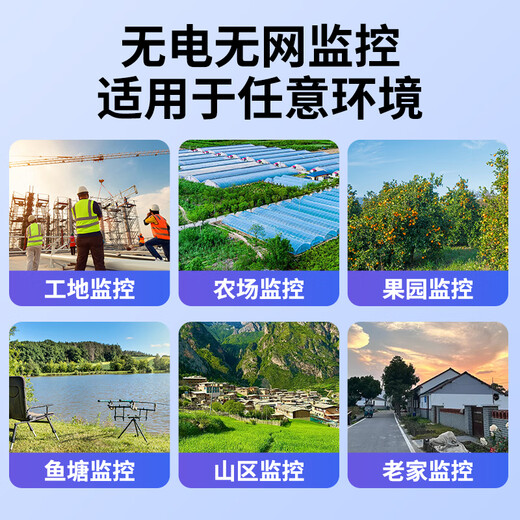 AOC free recharge 4g solar camera monitoring without electricity and networking outdoor 360 degrees without dead angle HD night vision mobile phone remote rural outdoor waterproof monitoring without plug-in real three lens six motor rotation + 99 years of flow + no electricity and networking recommendation