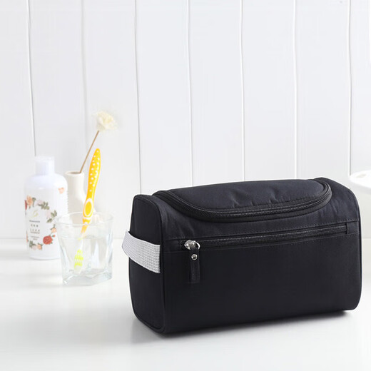 Outdoor business trip men's portable travel waterproof large capacity toiletry bag set cosmetic bag storage bag bath bag black