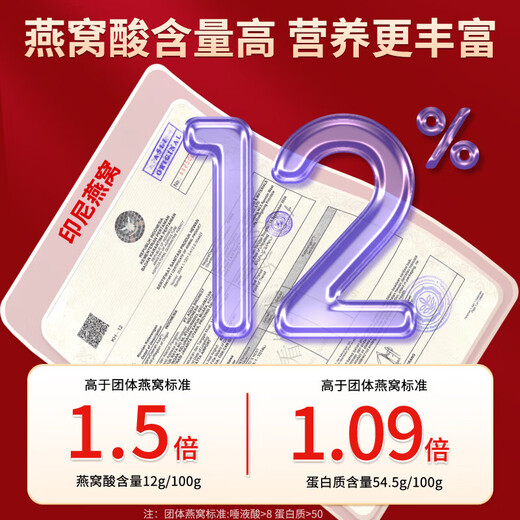 Dry Bird's Nest Bird's Nest OCC Flagship Store importiertes Vogelnest für Eltern und schwangere Frauen Ernährung Dragon Boat Festival Geschenkbox [Probieren Sie Fresh] trockenes Vogelnest 2 Tassen 6g - unhöfliche Tasche