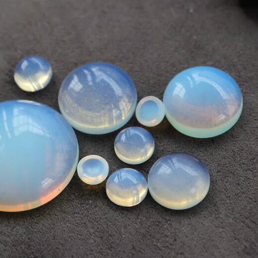 Fat Donglai's same opal ring surface 6-25mm round patch DIY handmade ring pendant hairpin inlaid decoration 8mm opal/piece