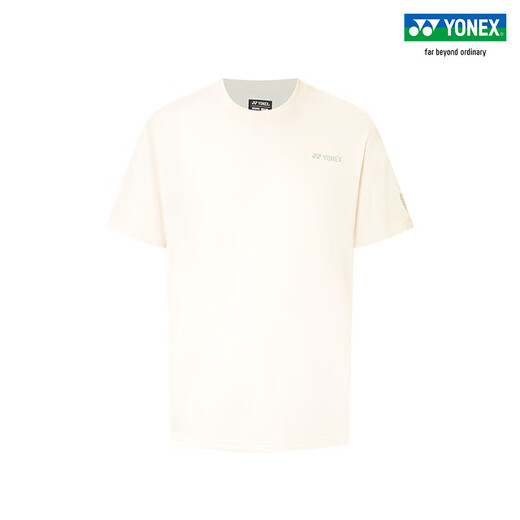 Yonex Yonex Badminton Anzug Kurzarm T-Shirt Sport schnell trocken atmungsaktiven Komfort Herren-Sportwettbewerb Training Fitness 16873 ICE BEIGE MEN und Damenselbe Kurzarm XL (180) = o