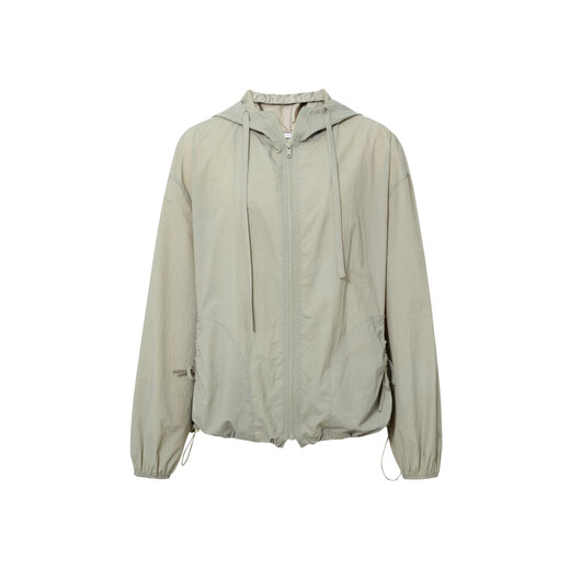 
Evely (eifini) Evely fashion original yarn sun protection hooded short jacket for women 2025 summer new casual versatile commuter jacket for women green M