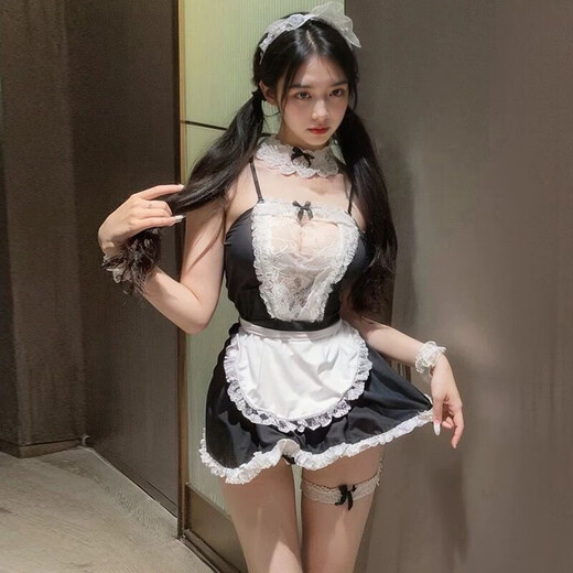 可爱女佣连衣裙洛丽塔cos性感免脱女仆装制服诱惑睡衣服 7911女仆7027粉护士送模特袜
