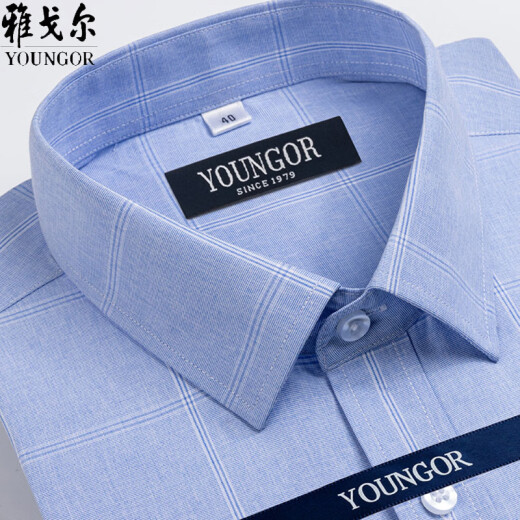 
CEO Yageol Short-sleeved Shirt Men's 2025 Summer Pure Cotton Middle-aged Casual Business No-Ironing Plaid Professional Shirt Short-sleeved DX6630 38 Suggestions [70-95Jin[Jin equals 0.5 kg]]