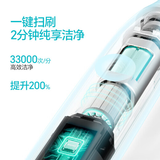 罗曼（ROAMAN）电动牙刷牙医推荐深度清洁净白全升级缓震小果刷送女男朋友情侣结婚生日礼物家电国家补贴T10X-B白