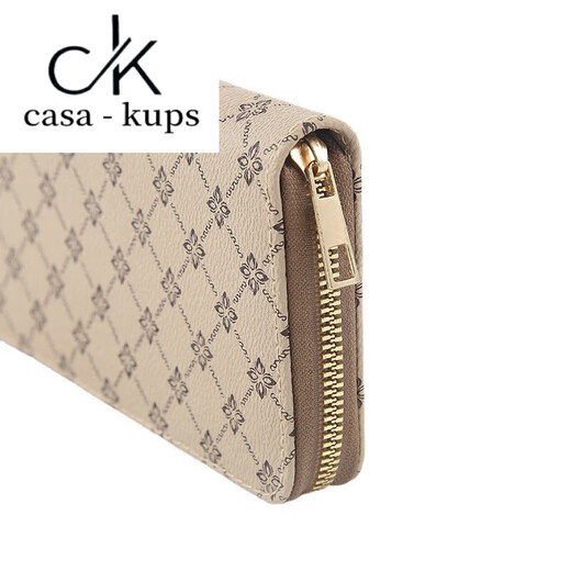 casa-kupsCK创意女士单拉钱包长款女生2025新款时尚拉链大容量钱夹钱包女士 1