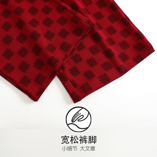 Palando 2025 Pajama de pareja de primavera y verano Juego de algodón puro Men and Women Boda roja y año festivo del año del año del año del año del pijama - QM 9227 Pareja M Pajamas - [Single Set] Mujeres Mujeres