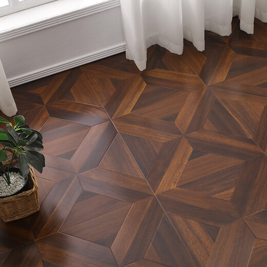 Shantoulin Village 2025 New Middle-aged Art Porcelain Laminate Wood Flooring Retro Black Walnut Color Home Environmental Protection Agency 956 China Knot 9902 1