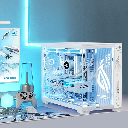 ASUS (ASUS) ASUS ROG family bucket AMD Ryzen R7 9800X3D barebone game console 7800X3D ASUS complete machine Fubuki Hime sea view room assembly computer 7800X3D barebone + 32G丨Configuration three