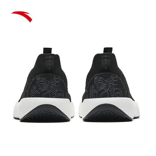 ANTA (ANTA) free shoes丨Slip-on light sports shoes for men spring new cushioning comfortable versatile comprehensive training shoes basic black-4 41