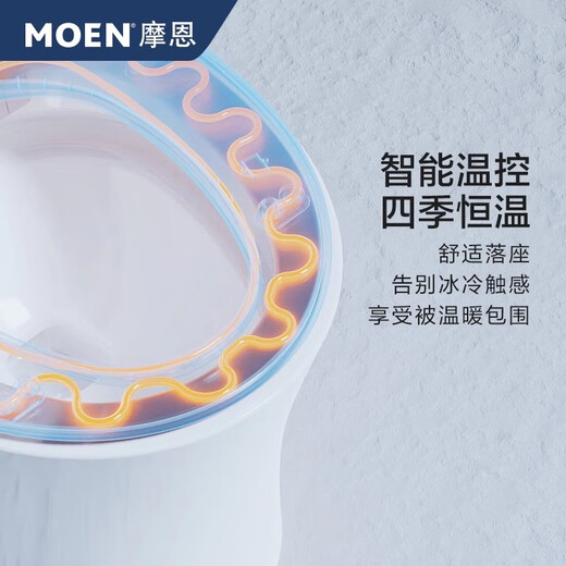 摩恩（MOEN）2025新款智能马桶妇洗臀洗SW1289双水路即热一体坐便器SW1281 SW1 智能马桶 SW1281D无遥控器 400mm