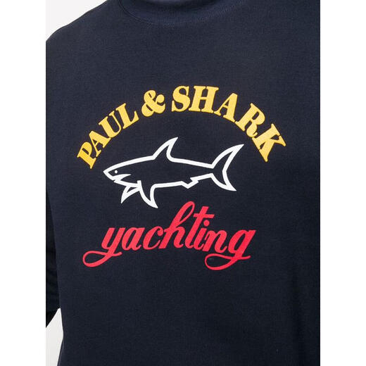 PAUL & SHARK men's logo printed pullover round neck fashion clothing daily wear home casual top picture color one size | XXL