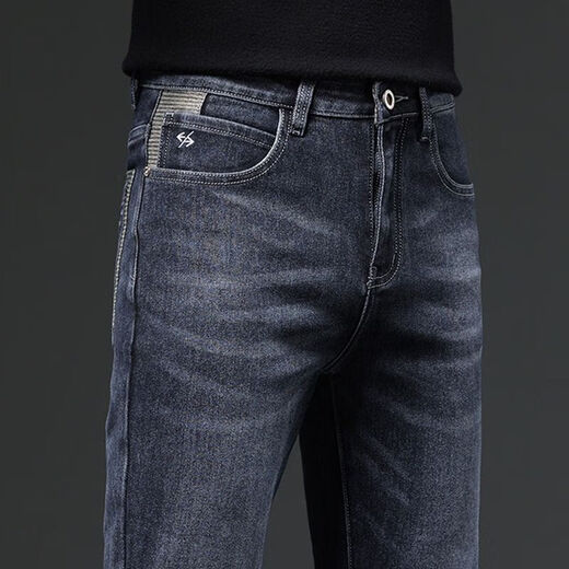 Cool Jeans's Men's Ship Straight 2025 Новые бизнес-эластичные повседневные брюки Весна и осенние износостойкие громкие брюки 9930 Черные и серые 31