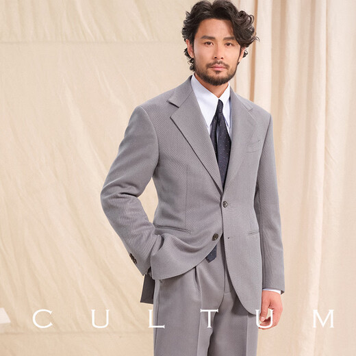 CULTUM Gentleman Armor Cavalry Twill Fabric CULTUM Business Commuting Anti-Wrinkle Easy-Care Suit Suit Men's Suit Black Two-piece Set 54 B