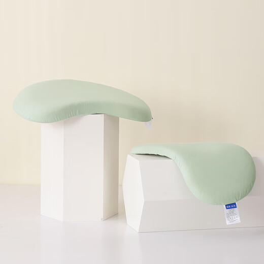 Class A children's silicone pillow 0 to 6 years old baby neck protection washable infant kindergarten primary school student pillow core 3-5cm 0-6 years old solid color Ji Fanxi-Fangcao Green 55*33*3cm 1 piece