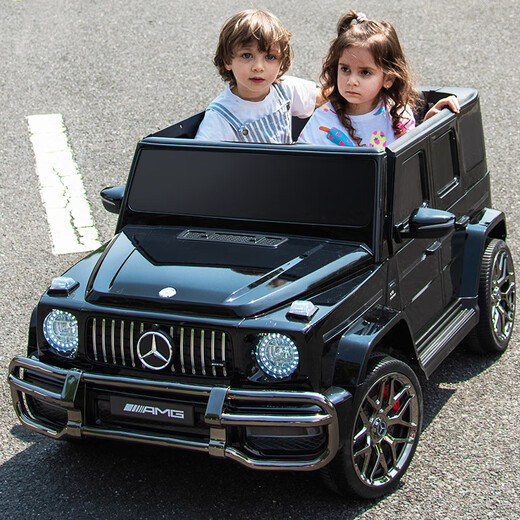 Cool Sun Mercedes-Benz two-seater black children's remote control car can sit on baby electric car children's car can drive