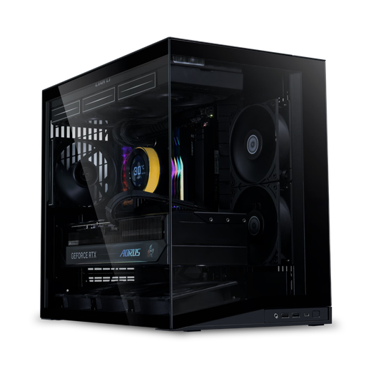 LIANLILIAN LI Lianli Номер с видом на море Корпус Bauhaus O11D MINI V2 Стеклянный полупрозрачный основной корпус ATX Корпус для настольного компьютера Mid-Tower Lianli Bauhaus O11DMINI V2 Черный (без вентилятора)