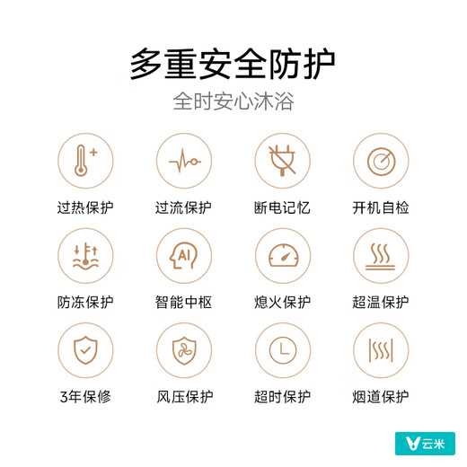 VIOMI 13-liter gas water heater for home blues 2 natural gas variable liter energy-saving smart frequency conversion constant temperature kitchen washing and anti-freeze can be connected to Mijia APP JSQ25-VGW1341