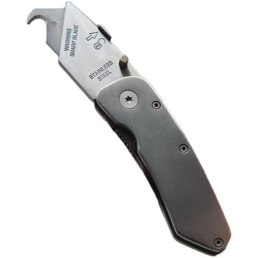 Lianeng hook knife cable peeling stainless steel utility knife heavy-duty thickened all-steel knife holder industrial hook knife sheep horn blade all-steel knife holder