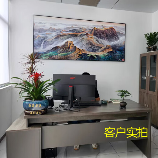 Die große Wand des Chinas Chinesischen Malens Back Mountain Picture Boss Office Dekoration Wohnzimmer Hintergrund Wände Landschaft Hängende Gemälde Kalligraphie und Malerei CT -3892 [Great Wall Begrüßungstief