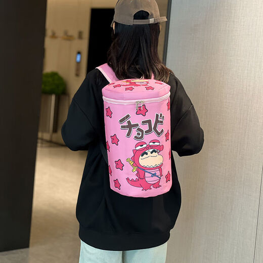 蜡笔小新umis万物可萌书包蜡笔小新背包可爱鳄鱼饼干双肩包顶开拉链 绿色标准款