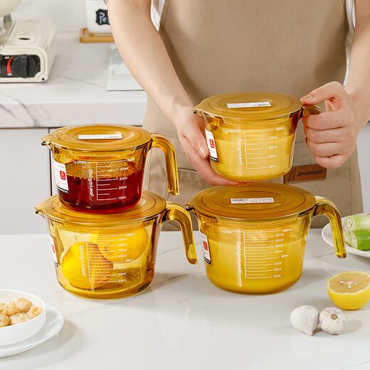 Home KATEI STORY Japanese oil pot lard tank household high temperature resistant high borosilicate glass chili meat oil pot with lid seasoning storage tank high borosilicate heat resistant lard tank 500ml