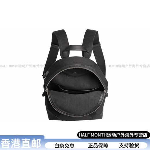爱马仕（HERMES）AllbackNouveauSacaDosT&C简约通勤帆布拼Swift牛皮双肩包男款黑 有原盒