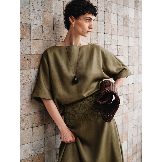 Serie Marius Rain and Dew 丨 'Cold Cover' Nordic Simple Style Vest/Camiseta/falda Marina [falda] m