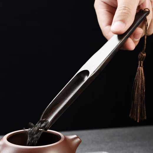 Wen Yijia ebony tea spoon tea spoon tea spoon household kung fu tea set tea ceremony accessories six gentlemen accessories ebony tea side