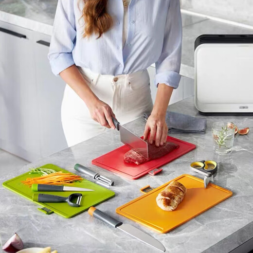 Mofei Electric Mofei Accesorios para tablas de cortar Tabla de cortar Reemplazo de cuchillos Cuchillo de cocina grande Cuchillo pelador Tijeras Rallador Juego de tablas de cortar de clasificación de cuchillos MR1001 Juego de tablas de cortar originales de 3 piezas