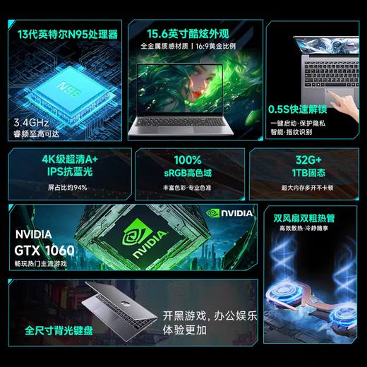 极械【补贴30%】2025新款64G笔记本电脑酷睿i9级学生办公编程全能本设计手提轻薄本4060独显电竞游戏本 【畅玩三角洲】】酷睿i9级/6G独显卡/爆款推荐 32G超大内存+1TB极速固态【30天试用升级】