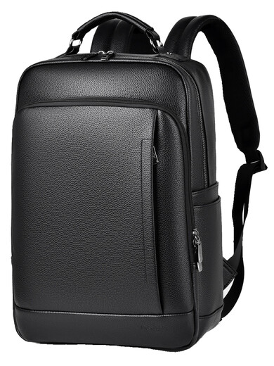 Casa-kupsck Neues echtes Leder-Rucksack-Rucksack-Computertasche Schoolbag große Kapazität Reisetasche Business Fashion Rucksack Black 1 (zweite Schicht Cowhide)