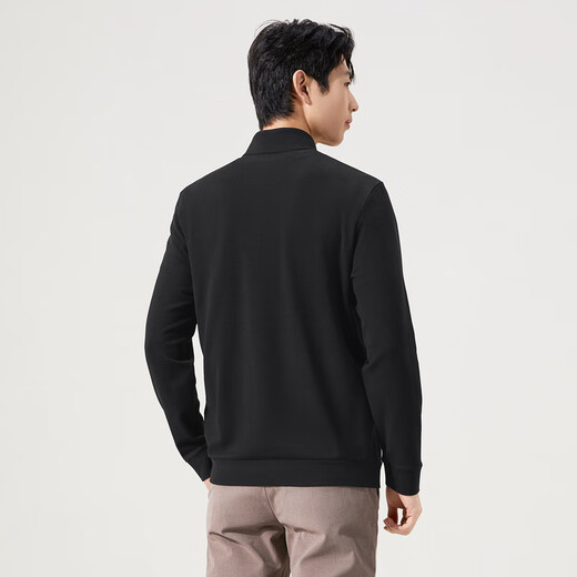 柒牌【7A抗菌2A防螨/远红外发热】男装新疆棉保暖半开衫套头卫衣