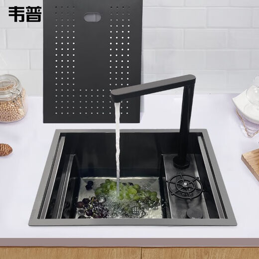 Clcey Bar Balkon unsichtbarer kleiner Waschbecher Waschmaschine Single Tank Waschbecken Western Küche Middle Island Counter Mini kleines Waschbecken 4839 Flip Cup Waschmaschine Dämpfung Edelstahl