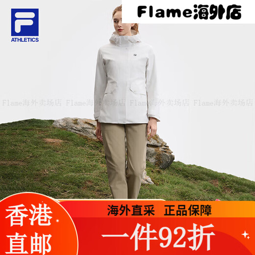Официальный женский набор из двух частей FILA 2025 Spring New Outdoor Sports Basic с капюшоном - BK S160/80A/S Одиночный размер