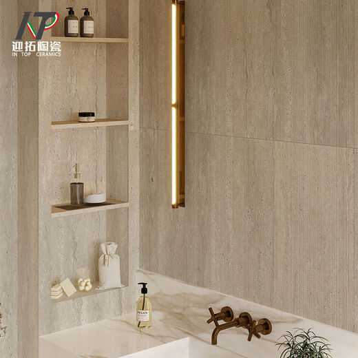 Yunmao beige cueva romana piedra de cerámica 600x1200 mate de la cara tallada y el piso de comedor Cocina sanitaria It12611 oscuro 600*1200