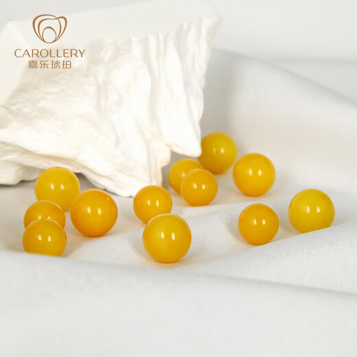 Jiale beeswax single bead amber loose beads chicken oil yellow bracelet with round beads natural old beeswax DIY bracelet one item one certificate about 11.5mm0.88-0.92g/A0395